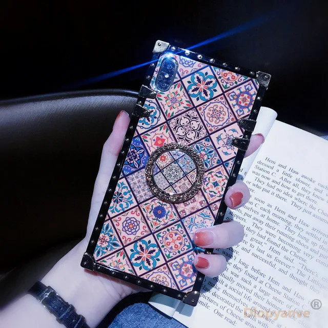Роскошный квадратный чехол blu-ray в богемном этническом стиле для huawei P30 P20 Lite mate 30 20 Pro, мягкий силиконовый чехол для телефона