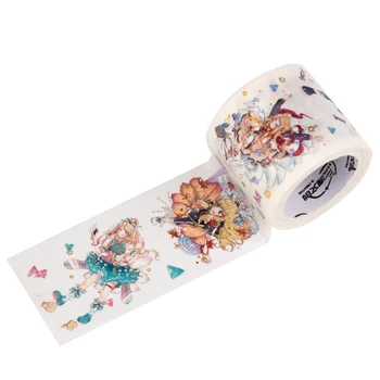 

2019 special oil gilding character Fox girl cartoon Student material decorative sticker