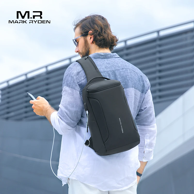 Leather Crossbody Bag for Men Small Shoulder Messenger Bags Side Man Purse  Handbag for iPad 7.9 Travel Work Business Black