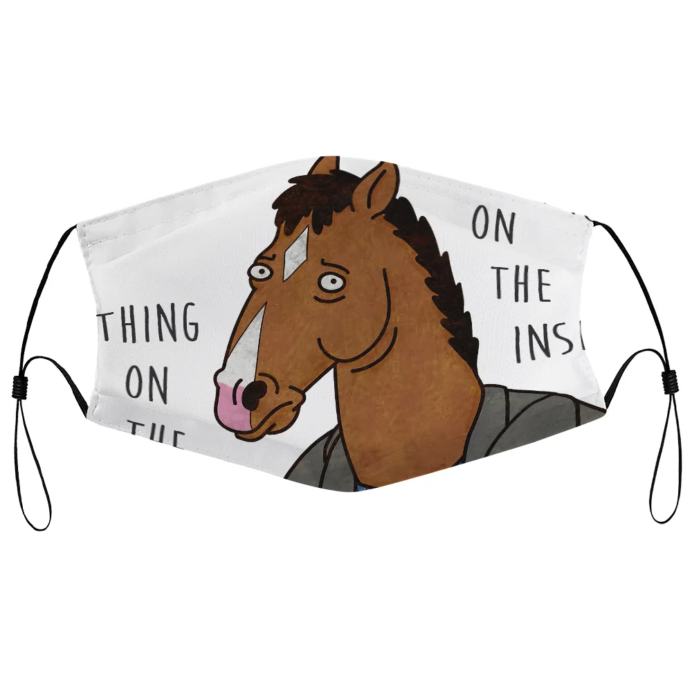 Пылезащитная маска с фильтром Horseman Bojack ничего снаружи не внутри. Забавные Новые