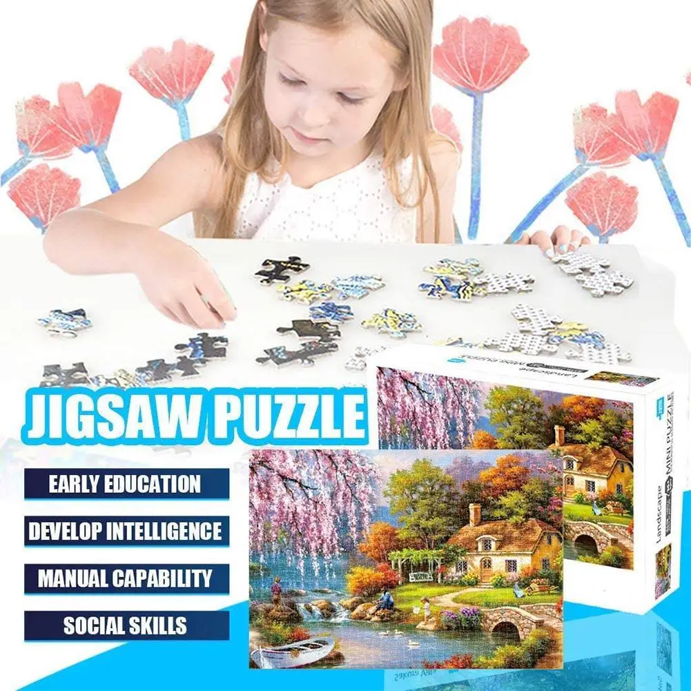 2021 Low Price Wholesale 1000Pcs Idyllic Landscape Jigsaw Puzzle Kid Adult Decompression Game Toy Gift Educational for |