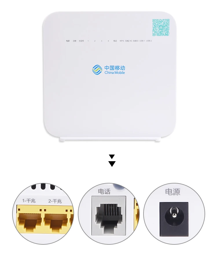50 шт. Alcatel Lucent Gpon G-140W-MF ONU 4GE+ 1VOICE+ 2USB+ wifi 2,4G и 5G FTTH gpon ont Router Mode английская прошивка