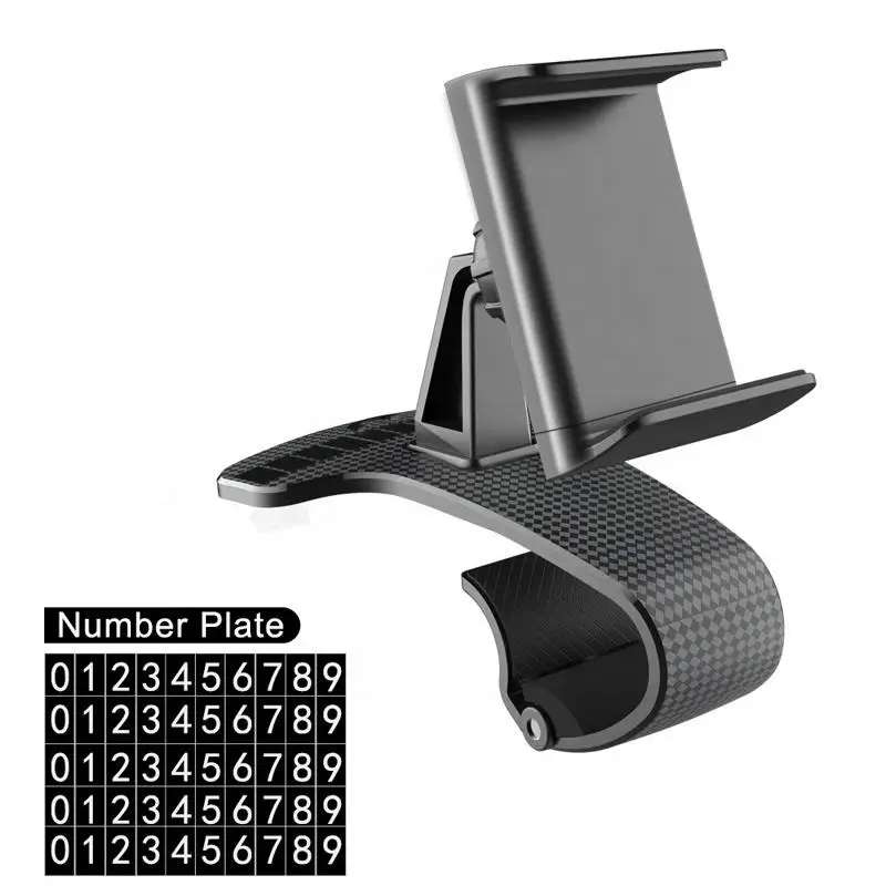 Mobile Phone Car Holders Dashboard Display Number Plate Hud Rotatable Support for CellPhone