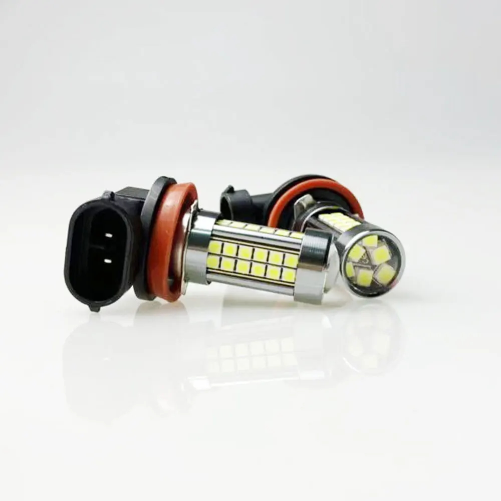Супер яркий h8 h11 Светодиодный противотуманный светильник лампа 3030 54smd объектив HD 12 в дневные ходовые огни DRL для автомобиля Стайлинг h11 Светодиодная лампа 6000 К 12 в белый