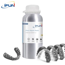 

IFUN 3D Printer LCD Resin UV Cured Resin 405nm Standard Photopolymer Biocompatible Resin for LCD 3D Printing 500g Per Bottle