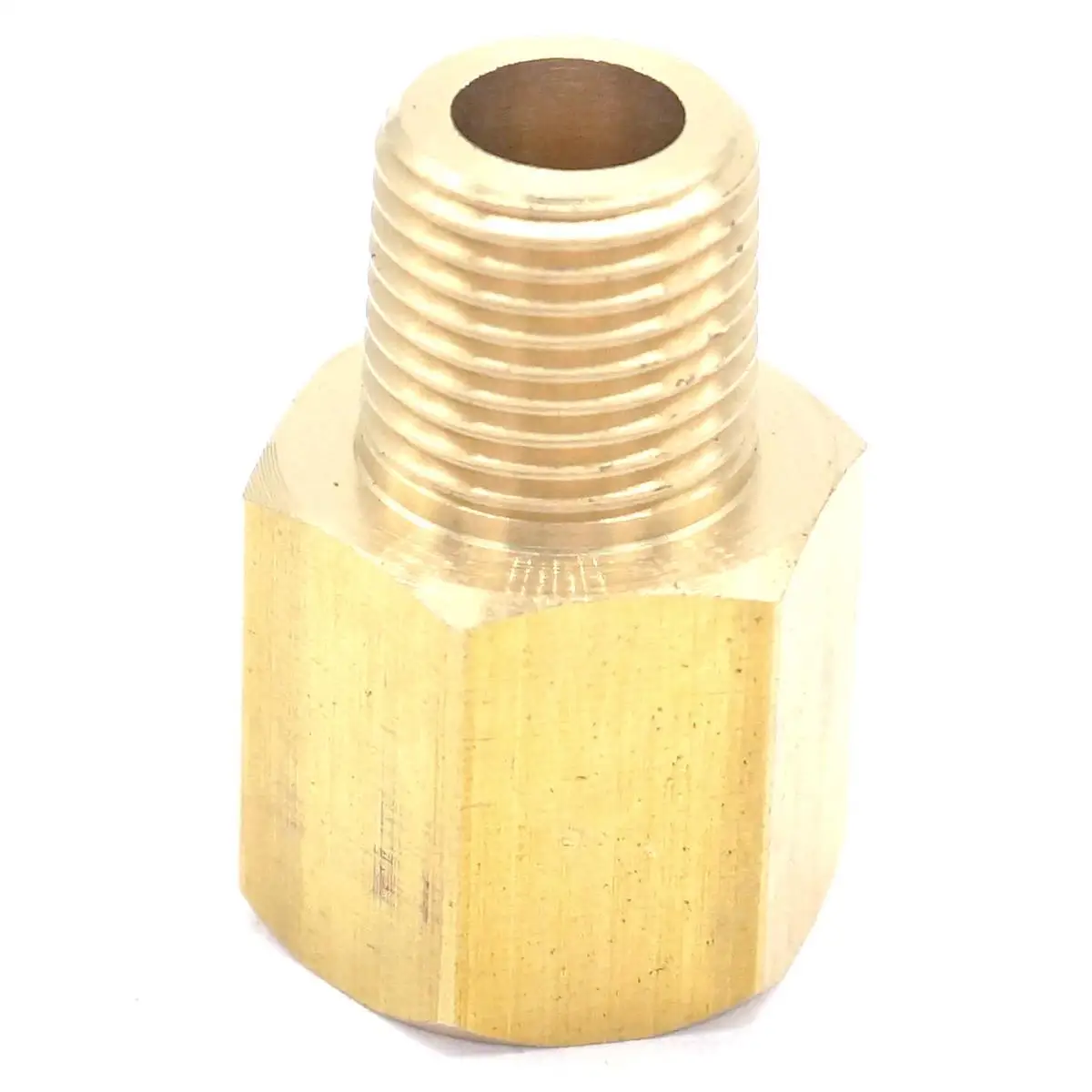 1/8 BSPT Male x 1/8" NPT Female Brass Pipe Fitting Connector Adapter For Pressure Gauge Air Gas Fuel Water