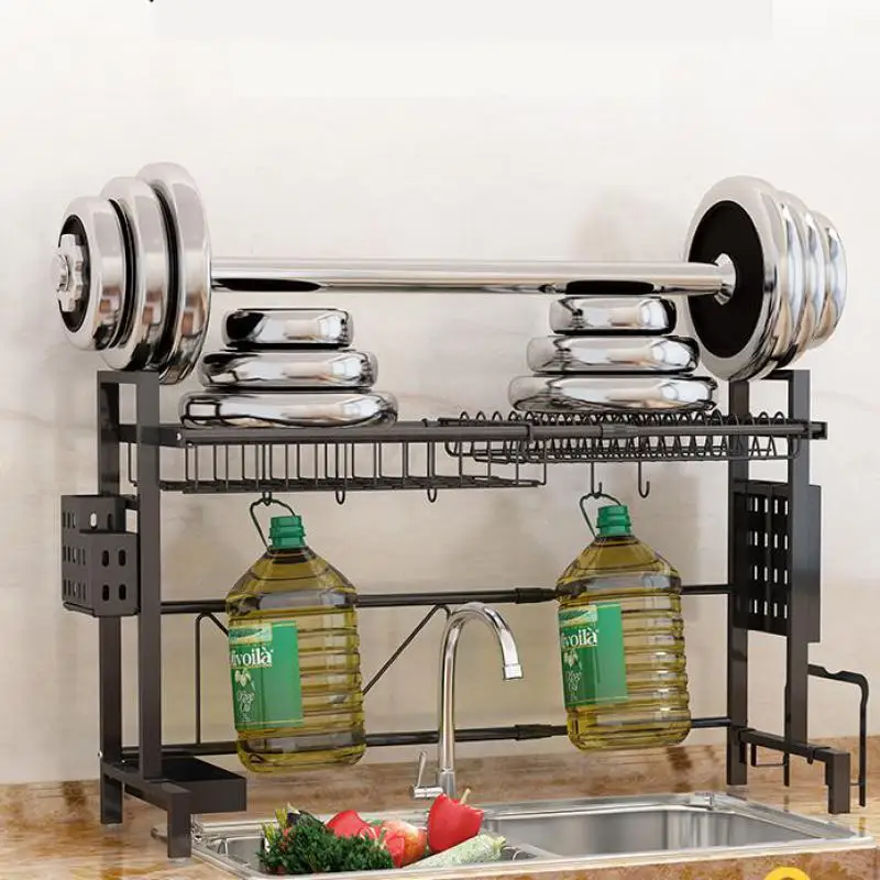 304 Нержавеющая сталь телескопическая миска шкаф кухонная полка для раковины