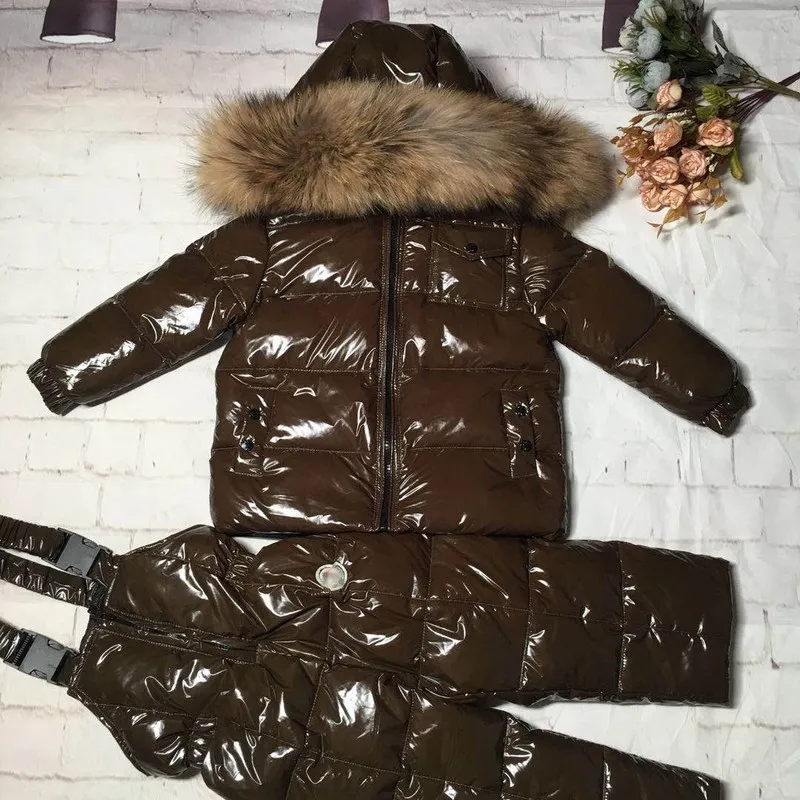 Зимнее пальто детский костюм куртка+ штаны