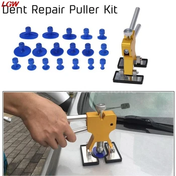 

18 pieces of car no paint dent removal puller jack repair tool glue label kit car sheet metal no trace repair
