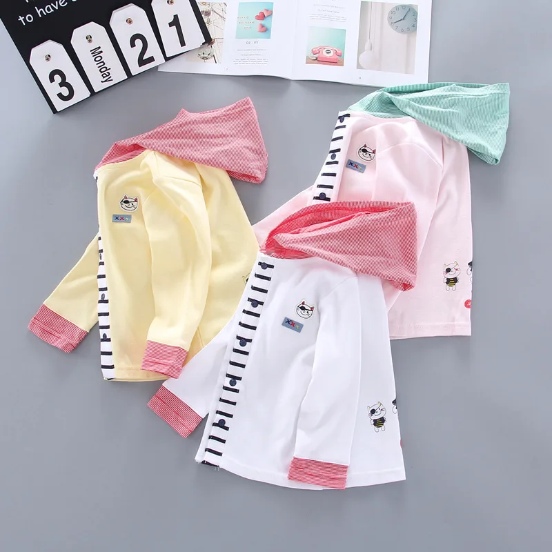 

Korean-style Single Blouse Coat Base Shirt 2020 Spring And Autumn Children Baby Cartoon Hoodie