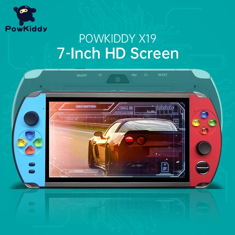 Powkiddy X70 Handheld Game Console, 64G TF Card Portable Retro Video