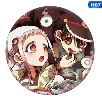 

1pcs Anime Toilet Bound Jibaku Shounen Hanako Kun Brooch Nene Yashiro Cosplay Costume Bages 58mm