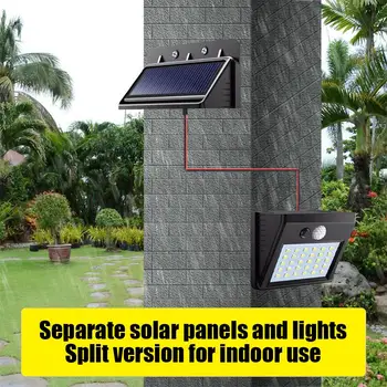 

Wall Lamp 6V 4w PIR Spotlight Garden Solar Energy Induction Wall Lamp Split Wall Lamp Black Outdoor Security Night Light