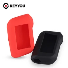 Keyyou caso chave de alarme do carro capa para starline a93/a63 versão russa em dois sentidos controlador remoto a63 lcd transmissor fob