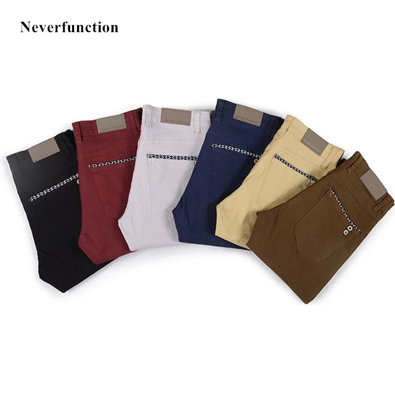

2019 Spring Men Multicolor Business style Casual Pants Fashion Simple classic Solid Color Slim Fit Male Brand Clothes Trousers