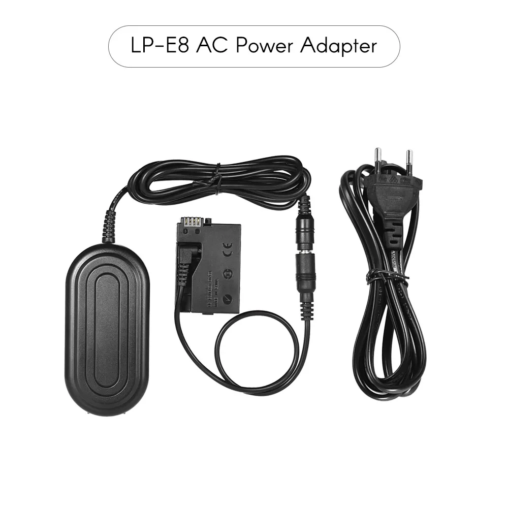 Andoer ACK-E8 LP-E8 адаптер для фиктивного аккумулятора Камера Зарядное устройство для Canon 700D 650D 600D 550D Rebel T5i T4i T3i T2i поцелуй X5 X4 X6i и т. д