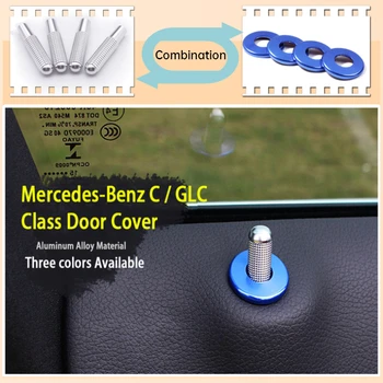 

Car Door Pin Cover Stainless Steel Decoration Trim For Mercedes Benz W176 W213 Accessories GLA CLA GLK GLS A B Class C117 X156