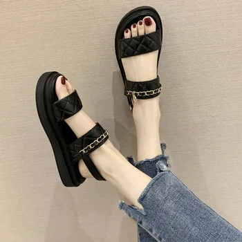 

All-Match Buckle Strap Comfort Shoes For Women Female Sandal Beach Sandals Clogs With Heel 2020 Summer Womens Wedges Comfort