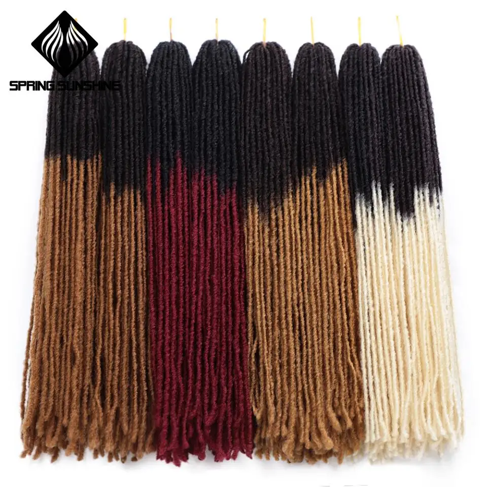 

Synthetic Dreadlocks 18inch Sister locks Extensions Sisterlocs 26strands Double ends Black Faux locs Crochet Braids Hair