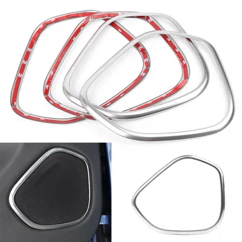 

Car Door Speaker Trim Silver Decor Sticker For Volvo XC60 2nd Gen 2018 Parts