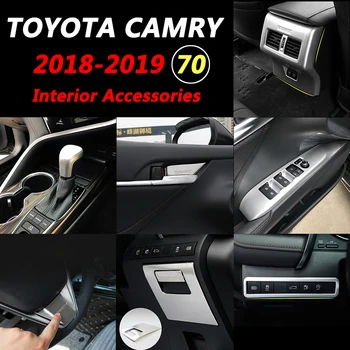 

Car Interior Decoration Accessories For Toyota Camry 70 v70 XV70 2018 2019 Auto Various Panel Mat Protective Trim Car Styling