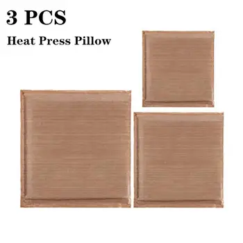 

3pcs Heat Press Pillow Reusable Heat Press Pillow Teflon Heat Resistant Heat Pressing Transfer Pillow For Heat Press Project