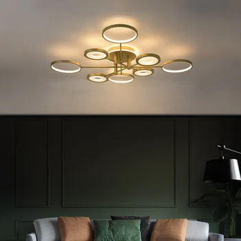 

New Nordic Gold chandeliers Lighting for Living Dining room Bedroom Kitchen office Modern LED Ceiling Chandelier lamp Fixtures