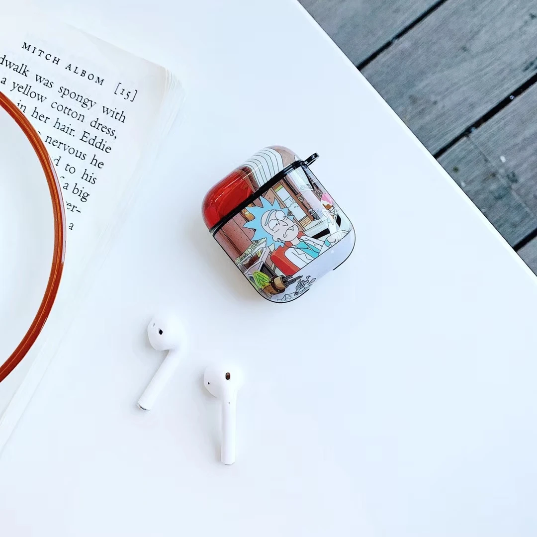 Мультяшный Рик и Морти, беспроводные Bluetooth наушники, милый чехол для Apple AirPods, зарядный чехол, чехол для наушников