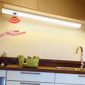 

Bedroom LED Hand Wave Under Light LED Cabinet Light 12V Infrared Sensor Kitchen Lights 30/40/50cm LED Wardrobe Lamp Home Decor