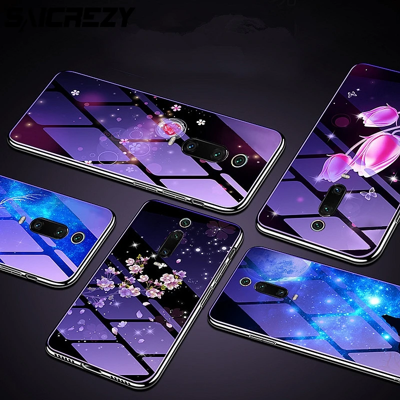 

For Xiaomi Mi 9T Pro 8 9 SE CC9E CC9 A3 Lite Case 7H Anti-explode Blue Light Tempered Glass Back Cover For Redmi K20 Pro 6A 7A