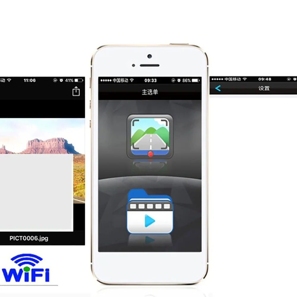 Full Hd 1080P Wifi Автомобильный видеорегистратор, камера ночного видения, видеорегистратор Hd с Wi-Fi мобильным приложением, беспроводное управление