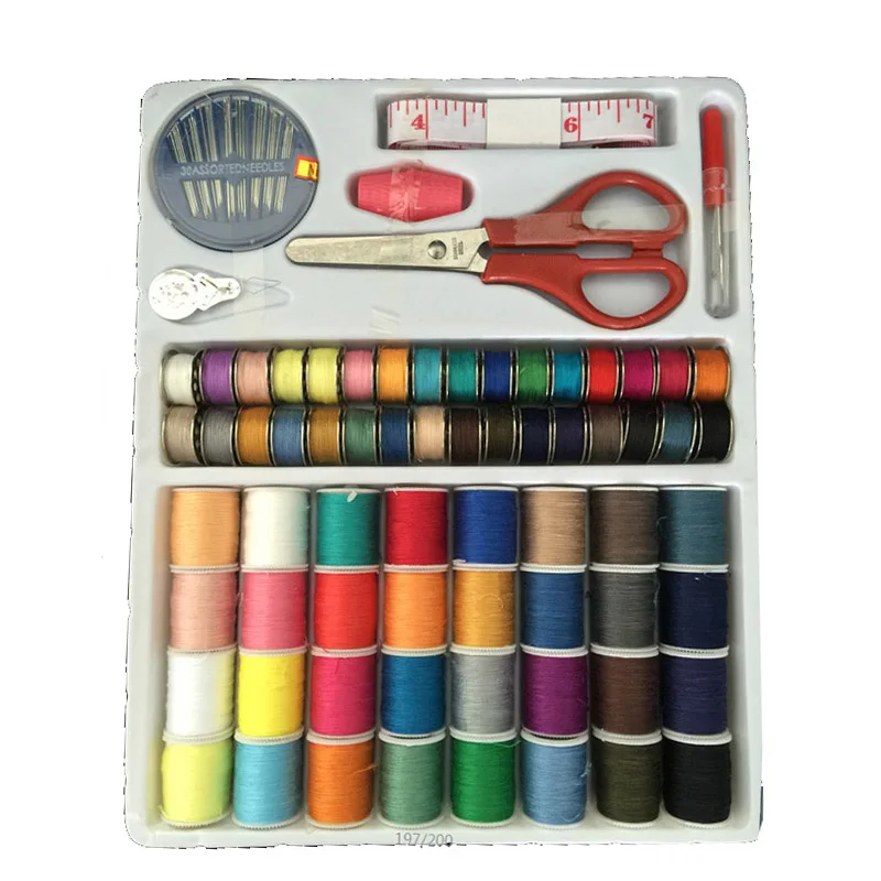 64 шт./компл. цвет полиэфирный машинный вышивка нитки швейные нитки для ручного шитья Ремесло патч швейные принадлежности