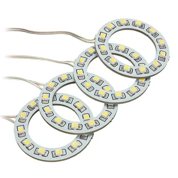 

4x White 40mm 1210 SMD 12 LED Angel Eye Light Halo Ring Headlight for All Car 12V