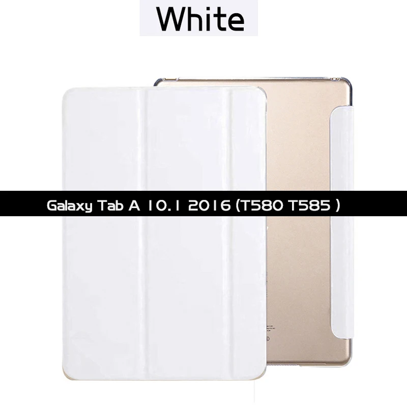 SM-T580 SM-T585 Чехол для планшета для Samsung Galaxy Tab A 10,1 SM-T580 SM-T585 4 аппарат не привязан к оператору сотовой связи Магнитный кожаный смарт-чехол с автоматическим включением& Sleep чехол-подставка - Цвет: SM-T580 SM-T585