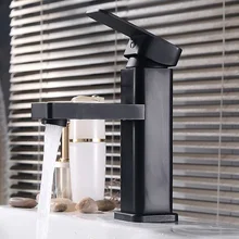Cheap Kitchen Faucet Stainless Steel Black Baking Varnish Faucet Bathroom Basin Hot and Cold Water Faucet Kitchen Accessories