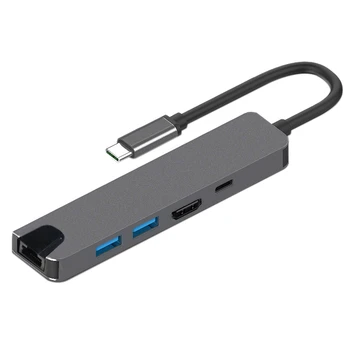 

Type-C to HDMI 5 in 1 HUB USB PD Notebook Docking Station Multifunctional Docking Station USB HUB for PC