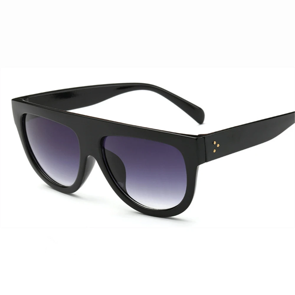 Новые женские солнцезащитные очки модные классические ретро большие оправы Солнцезащитные очки градиентные женские Оттенки UV400 роскошные дизайнерские очки - Цвет линз: G1  Bright Black