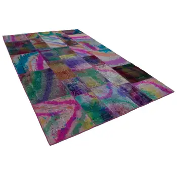 

196x300 Cm Multicolor Handmade Patchwork Rug-6x10 Ft