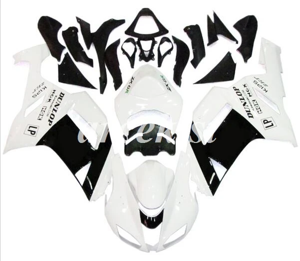 4 подарки ABS полный обтекатель комплект подходит для kawasaki Ninja ZX6R 636 2007 2008 07 08 6R ZX-6R Кузов Набор эльф зеленый черный