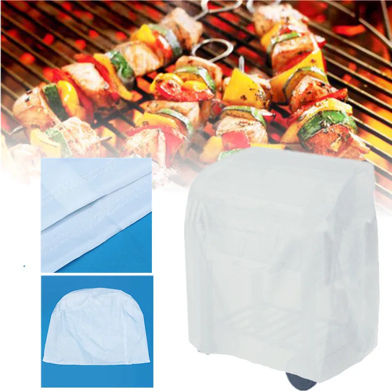 

104.1x48.3x101.6cm White Polyester Protective Dust Cover For Charcoal BBQ Grill Anti Dust Rain Gas Home Outdoor Barbecue Tools