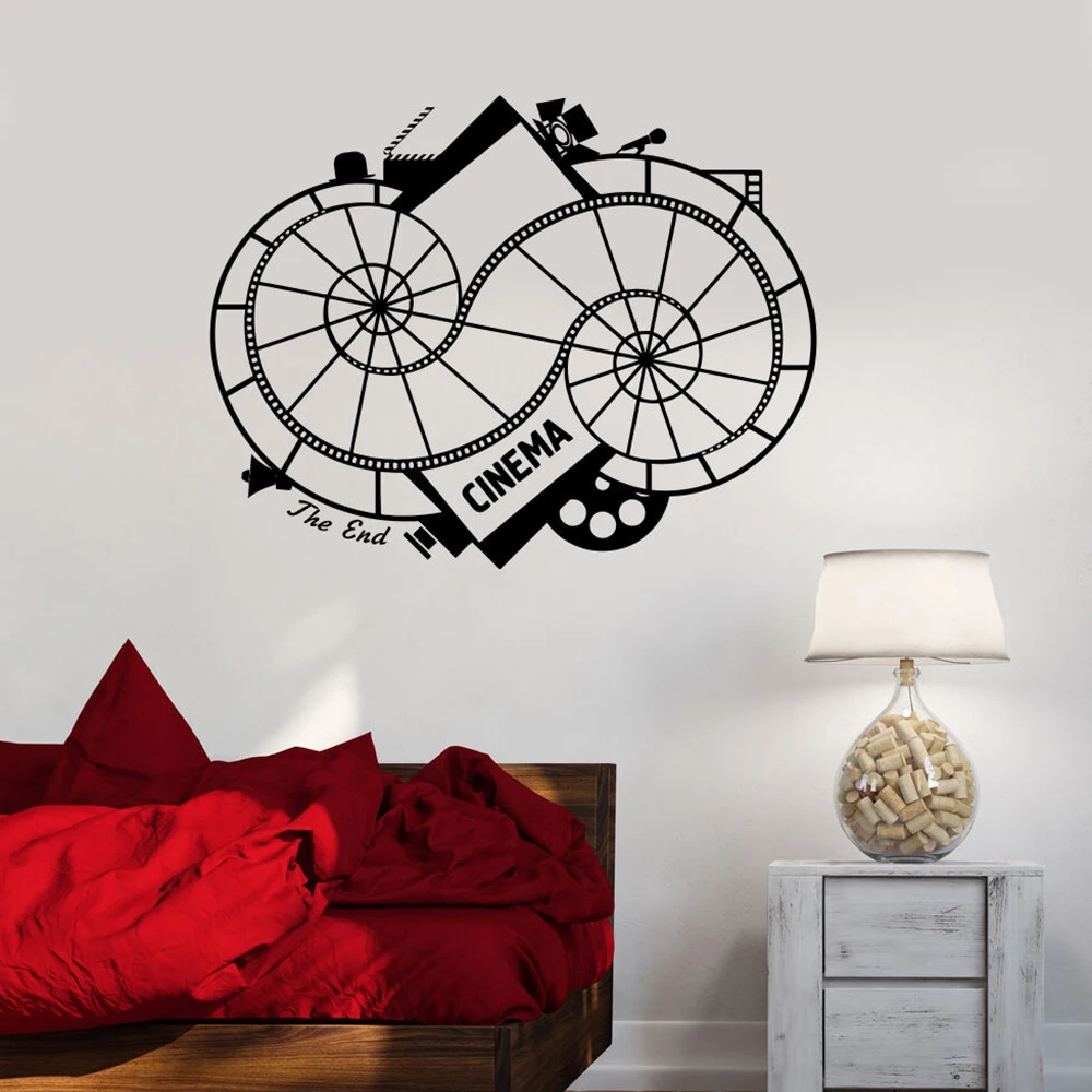 

Home Theater DecorVinyl Wall Decal Cinema Movie Film Filmstrip Cinematography Stickers Living Room Wall Decoration Murals P260