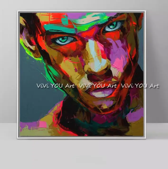 04 Ручная работа Франсуаза Nielly Мэрилин Монро портрет, холст, живопись палитра нож лицо масляная живопись Настенная картина для гостиной - Цвет: 04