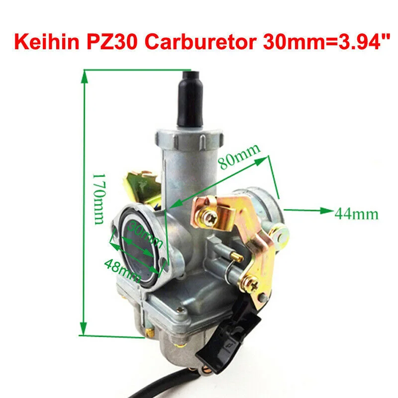 Карбюратор с насосом ускорителем PZ30 30 мм для двигателей 200cc 250cc Pit Dirt Bike ATV Quad 4