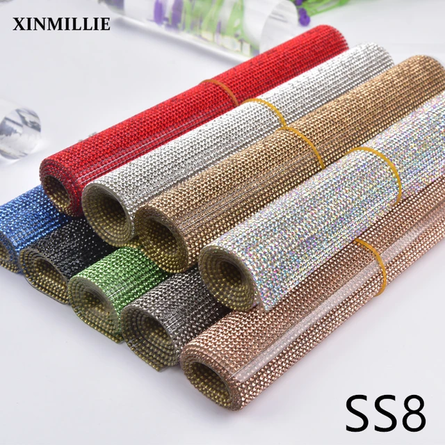 Adhesive Mesh Hot Fix Crystals Rhinestones, Scrapbook Strip, DIY Trim  Dress, Jeans Appliques Decoration, 1 Yard/PC, 10mm - AliExpress