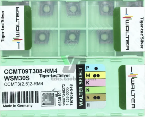 WALTER 10 шт карбидные вставки CCMT09T308-RM4 WSM30S