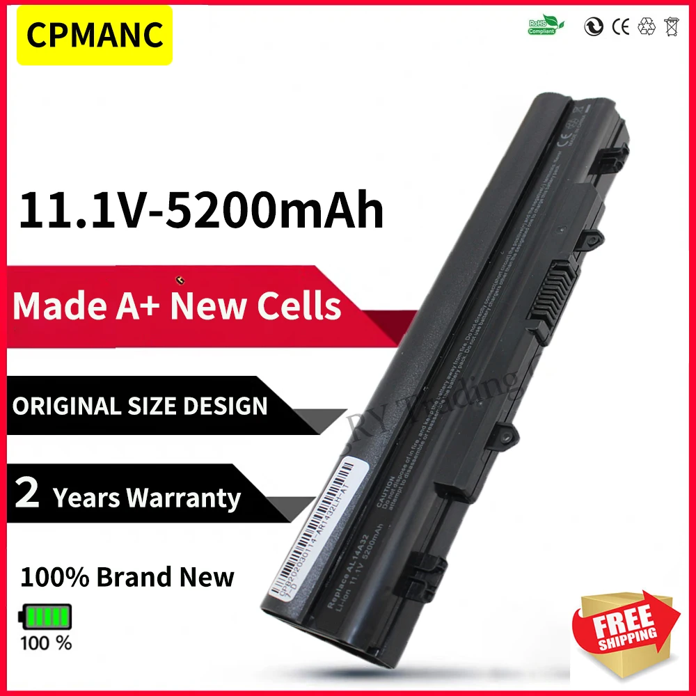 Bateria do Portátil para Acer Aspire E14 E15 e5 E5531 E5-551 E5421 E5-471 E5-571 E5-572 V3-472 V3-572 Al14a32 11.1 v