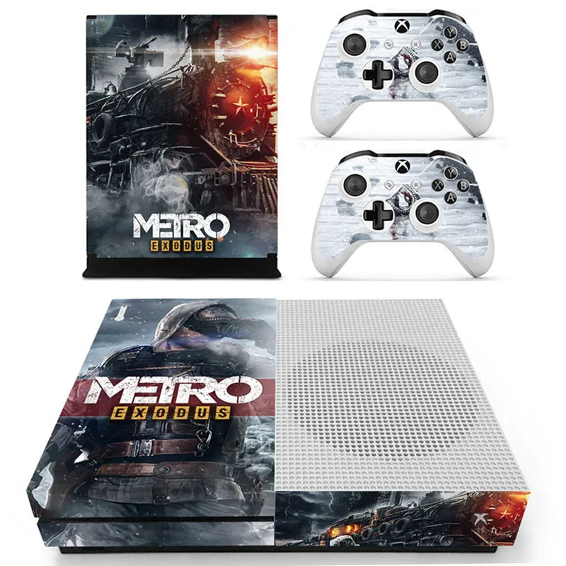 YS-xboxoneS-2111 Наклейка s для Xbox One тонкая виниловая кожа Наклейка Metro Exodus Pegatina Adesivos для Xbox one тонкая консоль и два контроллера шкуры - Цвет: YS-xboxoneS-2111