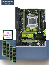 HUANANZHI X79 Super płyta główna do gier CPU RAM Combo podwójne gniazdo M 2 SSD Xeon CPU E5 2690 2 9GHz 8 rdzeni 16G pamięci 4*4G REG ECC tanie i dobre opinie ROHS Intel X79 LGA 2011 SATA 2 SATA 3 M 2 (NVMe) M 2(SATA) 1x RJ45 Pulpit Serwer stacja robocza Chłodzenia pancerz 128 GB