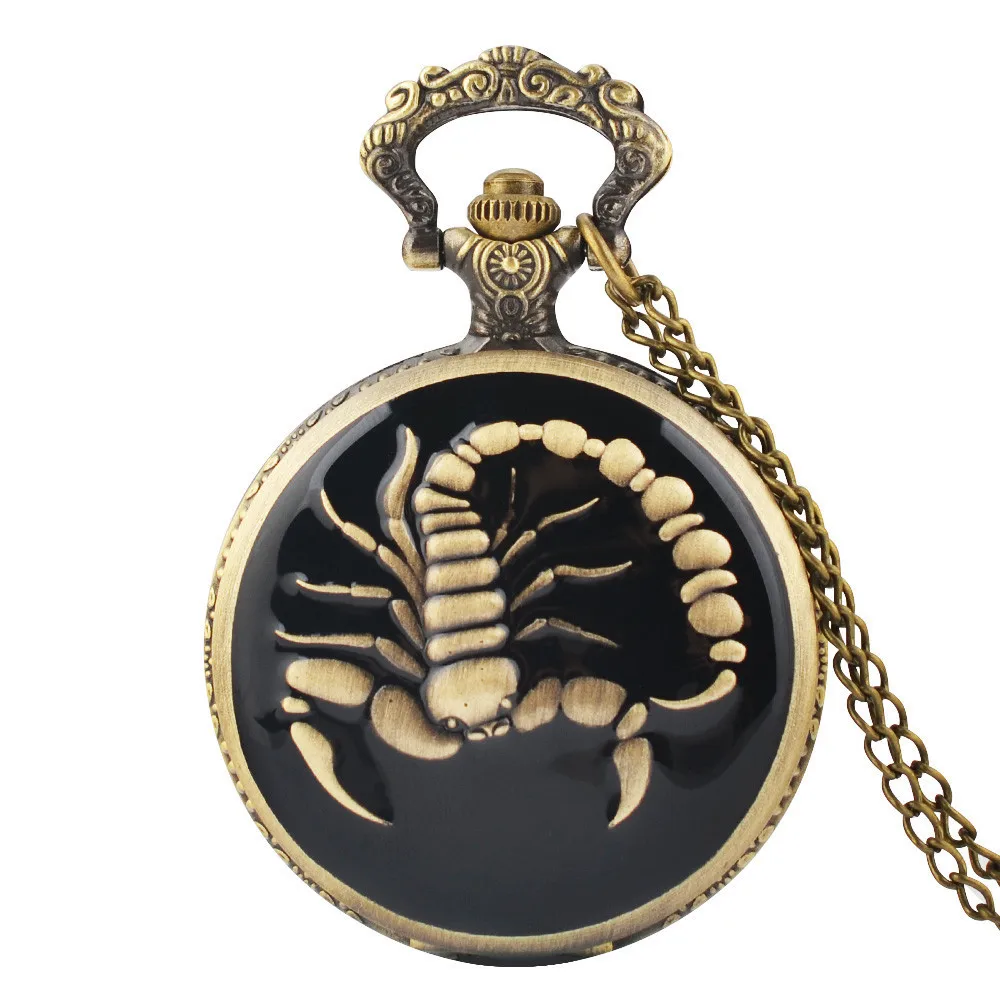 

IBEINA Pocket Watch Vintage Steampunk 2019 Retro Design Bronze Necklace Round Dial Watch Gift Men's Pocket Watches With Chain