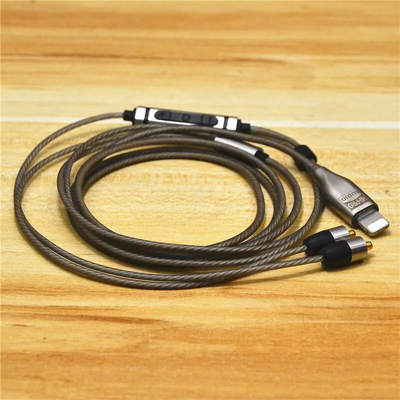 Кабель для наушников Lightning C100 на mmcx фотовспышка DIY сменный шнур Sony Shure Sennheiser IE80 80s